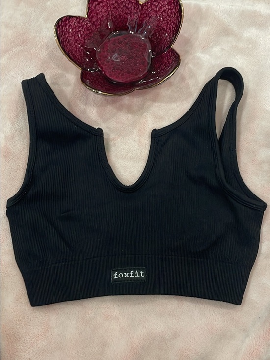 Fox Other - Fox Black Ribbed V-Notch Sports Bralette